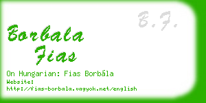 borbala fias business card